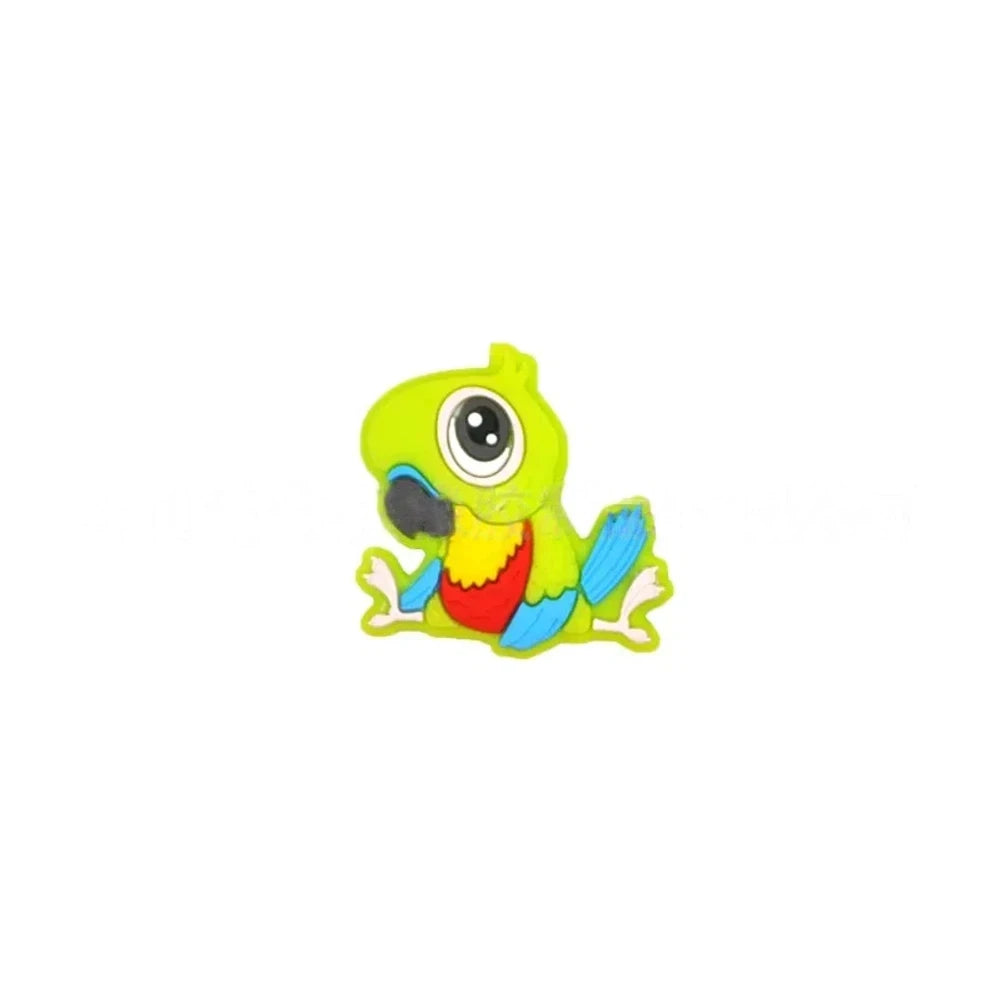 Flatback Parrot Silicone Focal Beads for DIY Keychains Bracelet Pens