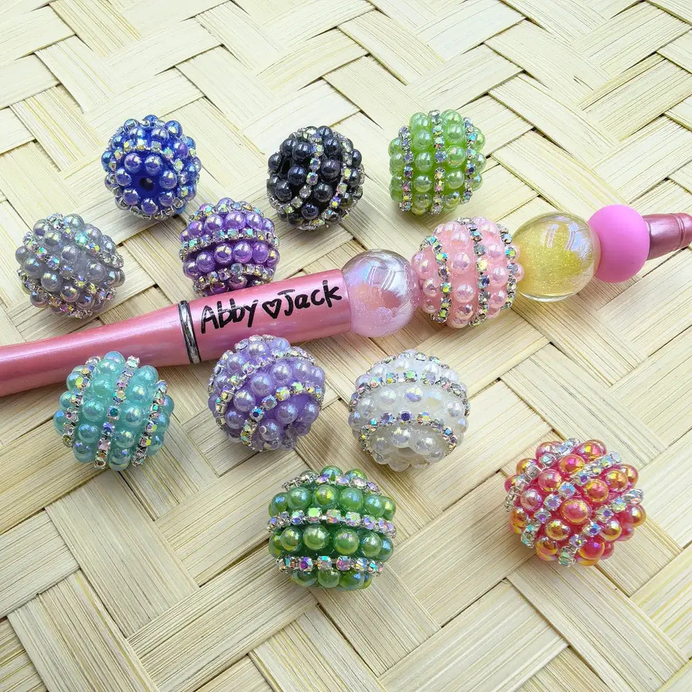 Flatback Pearls and Rhinestone Chain Acrylic DIY Fancy Beads