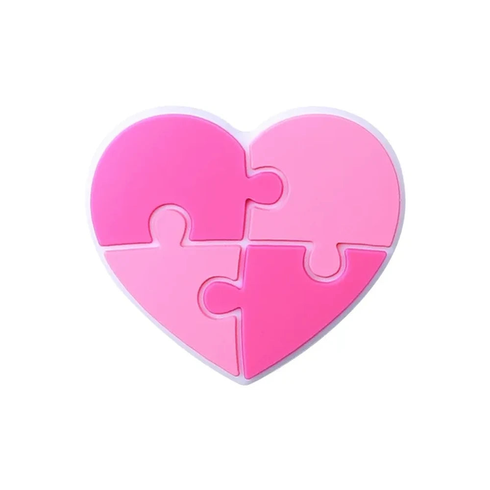 Flatback Pink Ribbon Silicone Focal Beads for DIY Pens Keychains