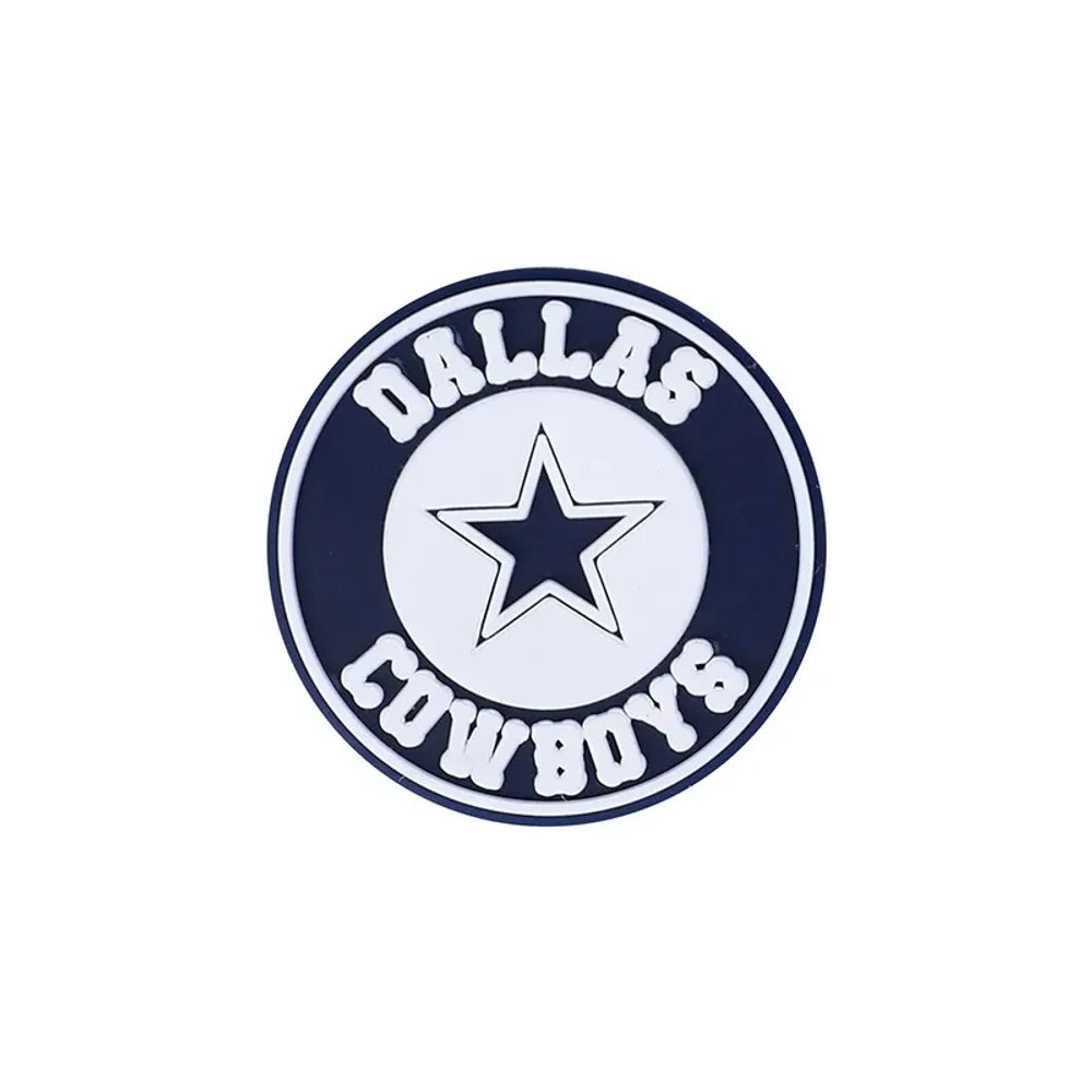 Flatback Rugby Team Logo Silicone Focal Beads for DIY Pens Keychains