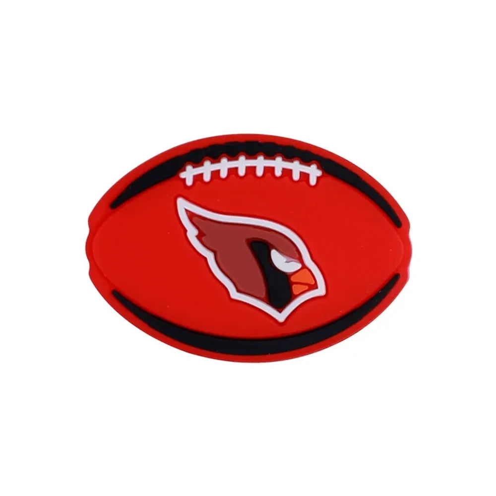 Flatback Rugby Team Logo Silicone Focal Beads for DIY Pens Keychains