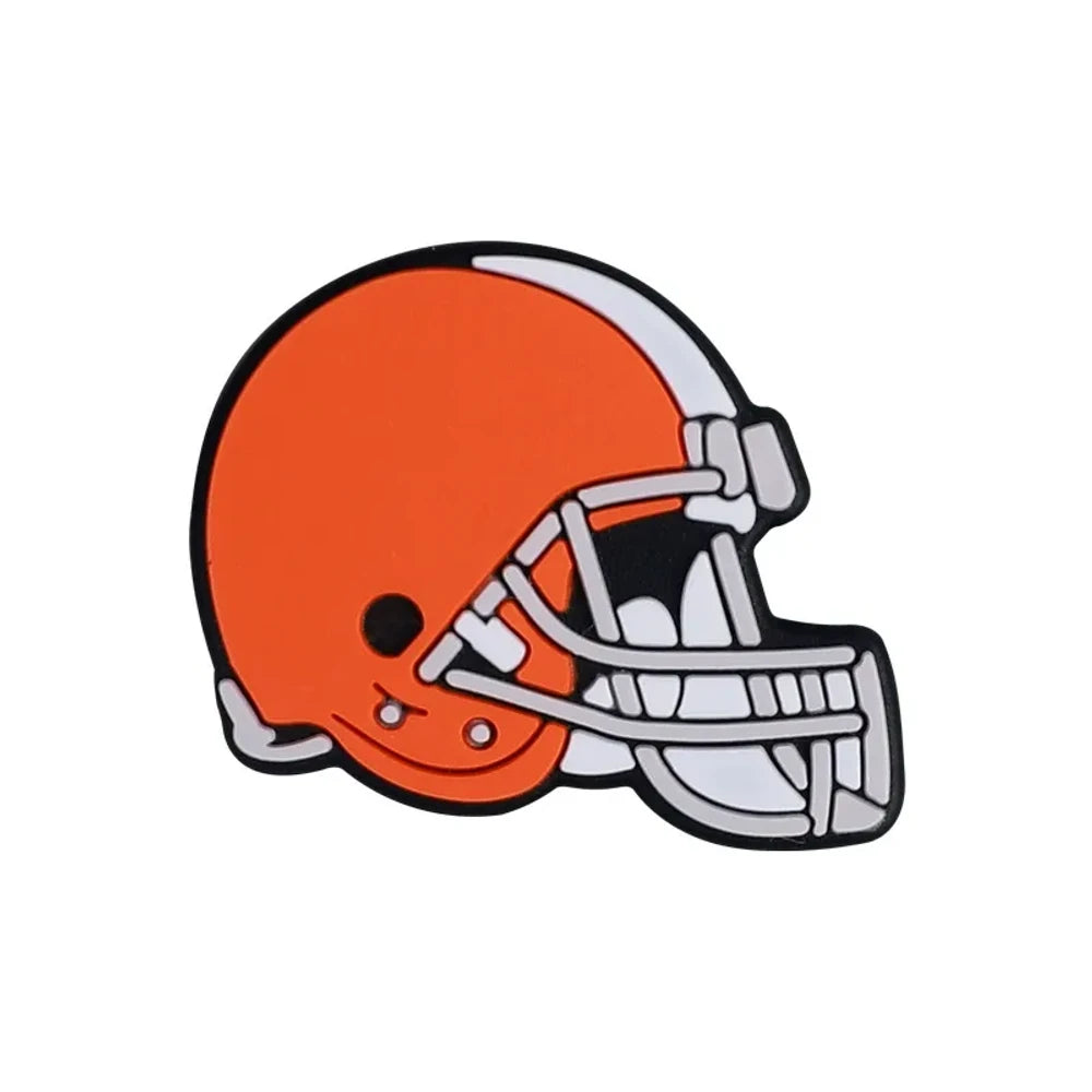 Flatback Rugby Team Logo Silicone Focal Beads for DIY Pens Keychains