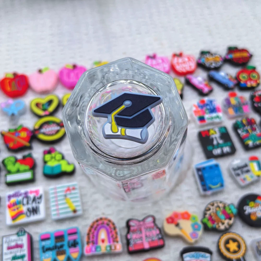 Flatback School Teachers and Students Silicone Focal Beads for DIY Pens Bracelet