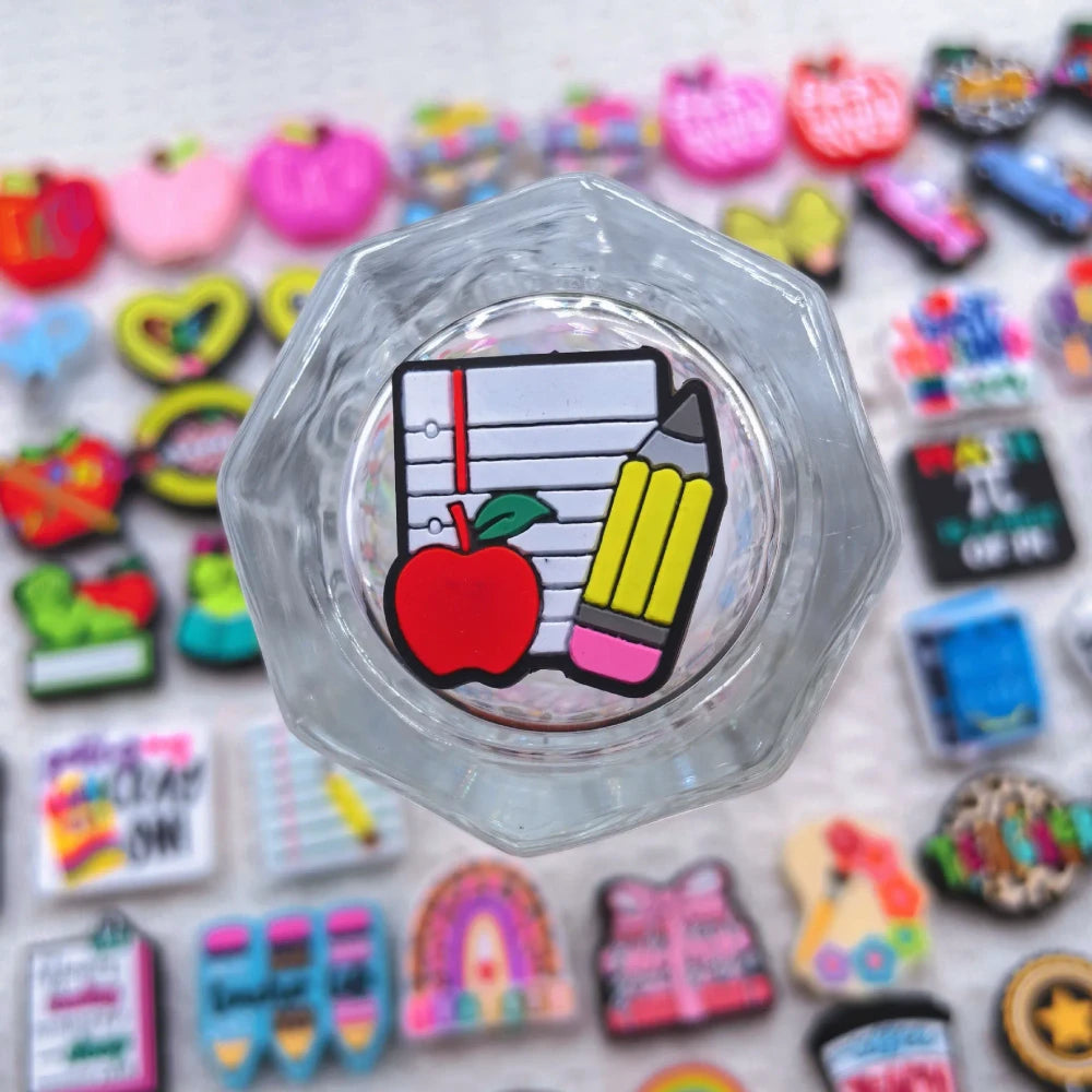 Flatback School Teachers and Students Silicone Focal Beads for DIY Pens Bracelet