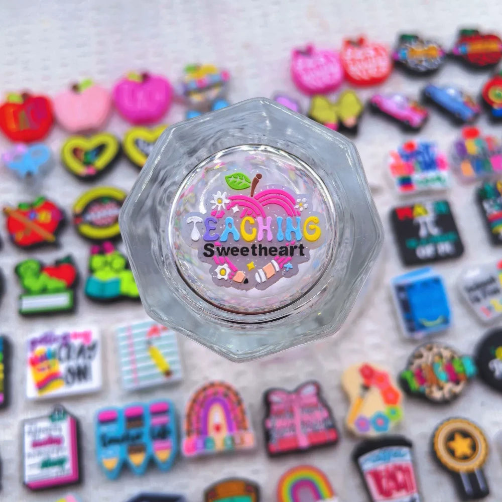 Flatback School Teachers and Students Silicone Focal Beads for DIY Pens Bracelet