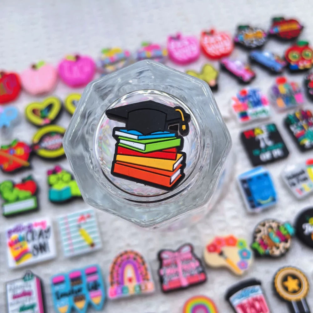 Flatback School Teachers and Students Silicone Focal Beads for DIY Pens Bracelet