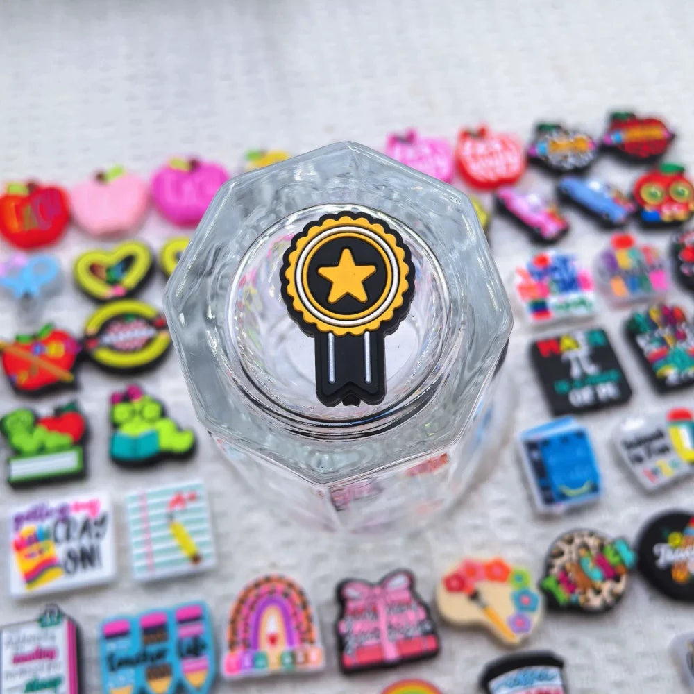 Flatback School Teachers and Students Silicone Focal Beads for DIY Pens Bracelet