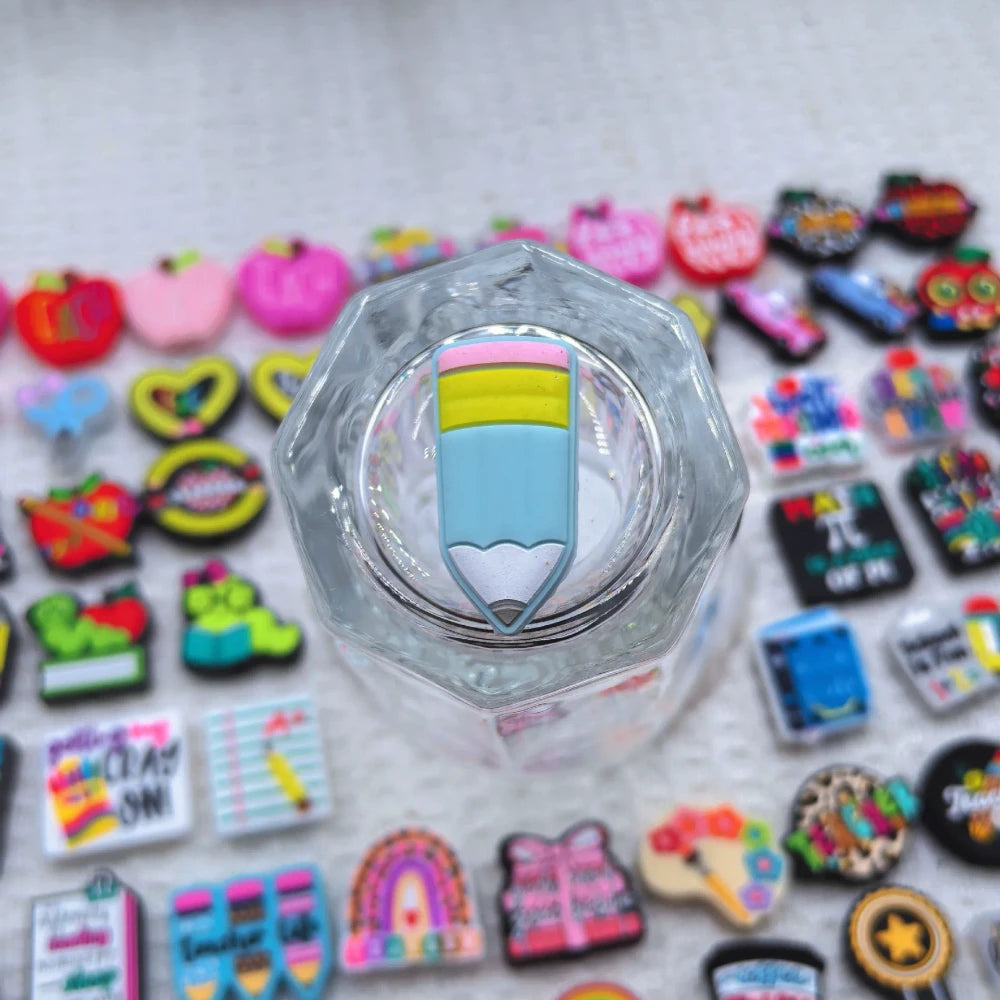 Flatback School Teachers and Students Silicone Focal Beads for DIY Pens Bracelet