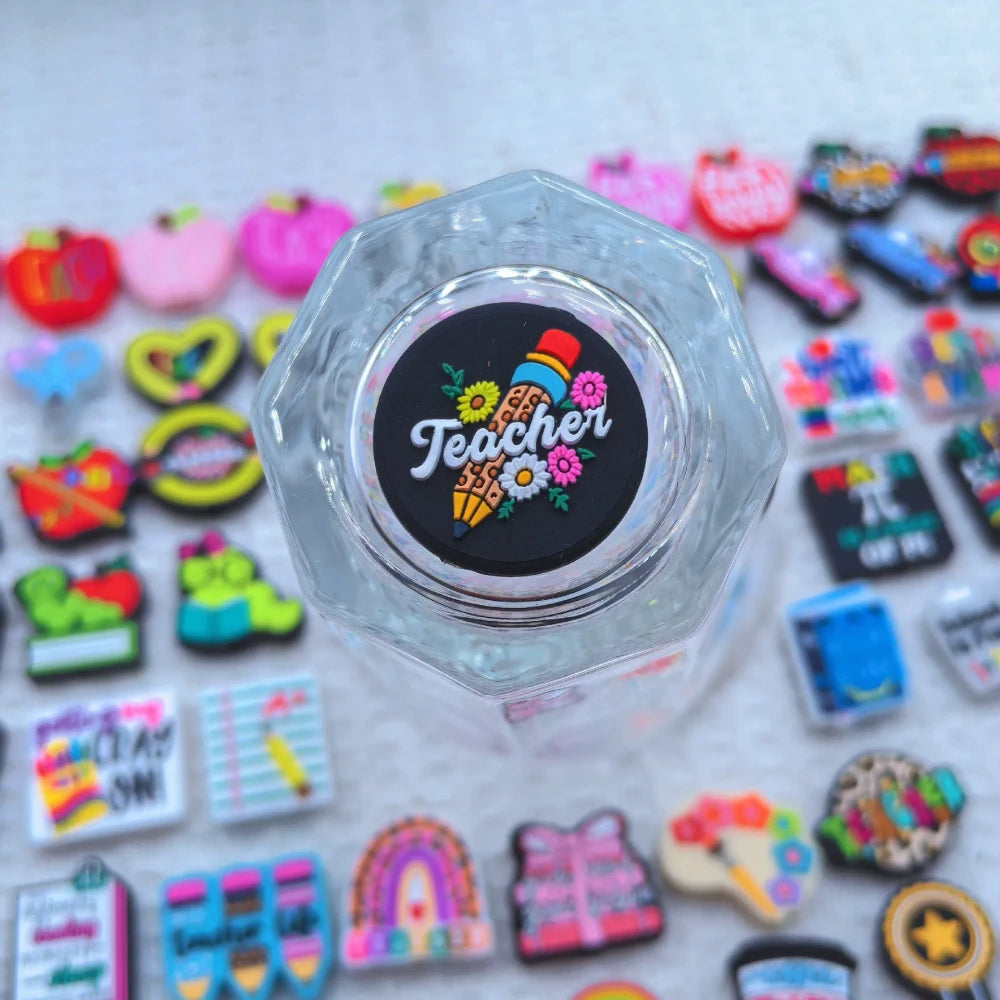 Flatback School Teachers and Students Silicone Focal Beads for DIY Pens Bracelet