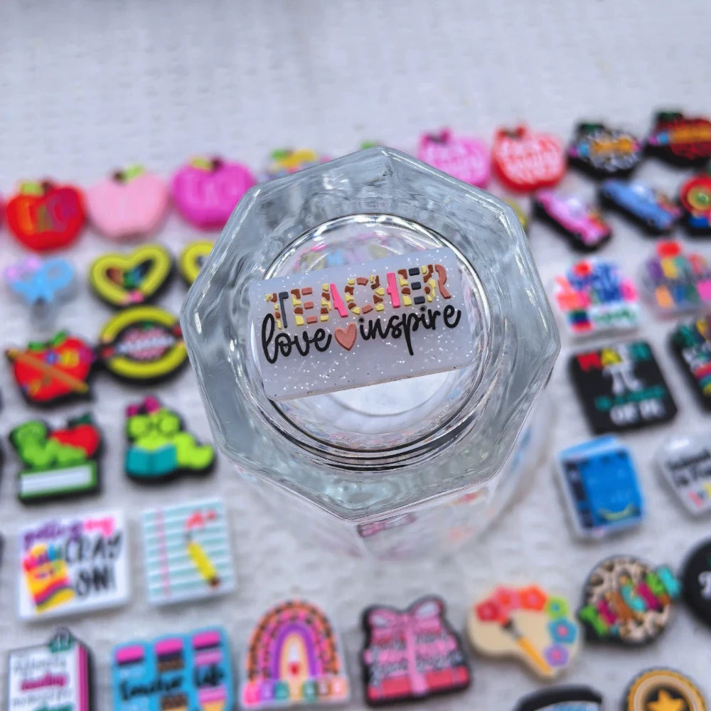 Flatback School Teachers and Students Silicone Focal Beads for DIY Pens Bracelet