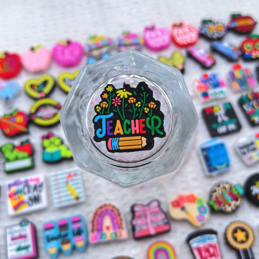 Flatback School Teachers and Students Silicone Focal Beads for DIY Pens Bracelet