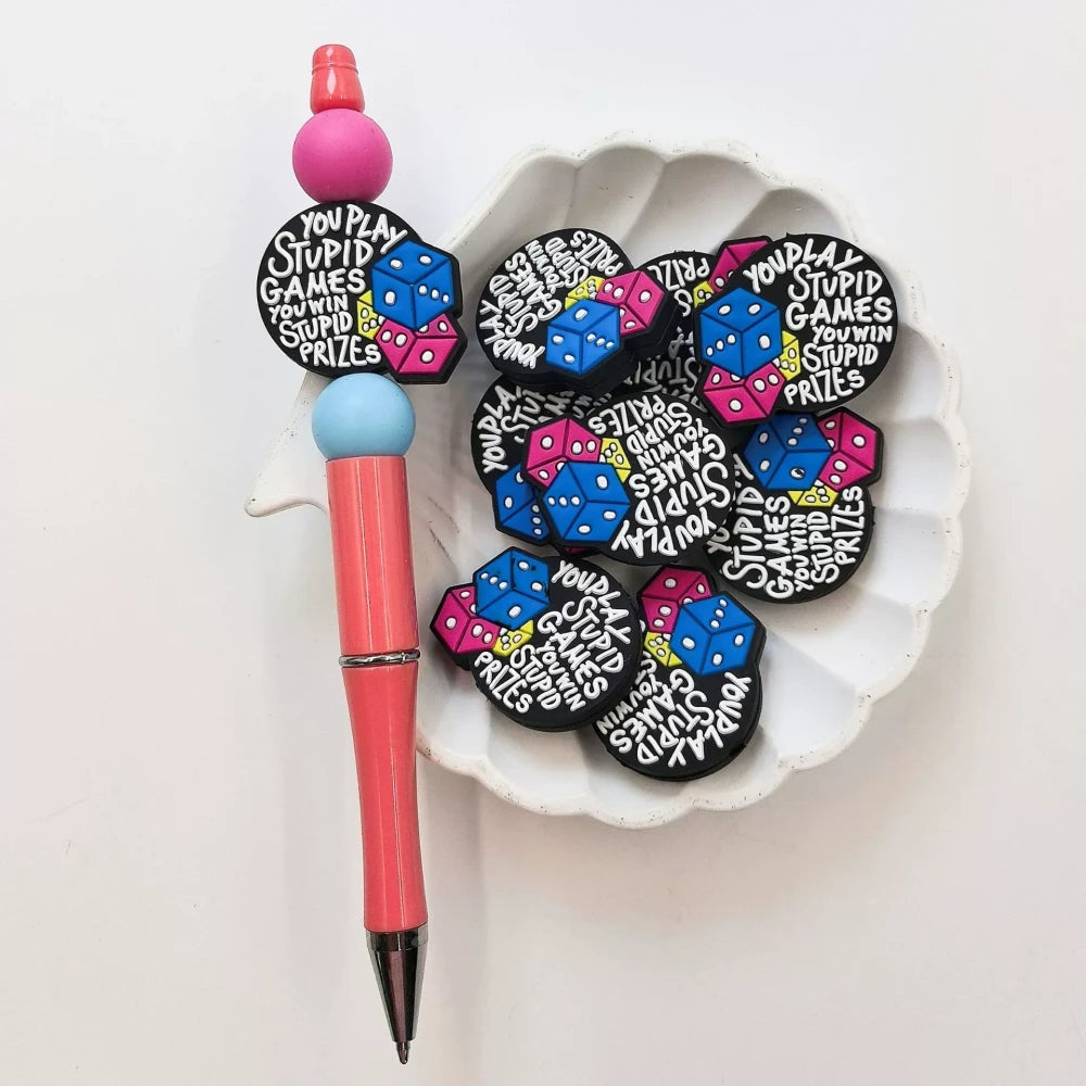 Flatback Silicone Focal Beads for DIY Keychains Bracelet Pens