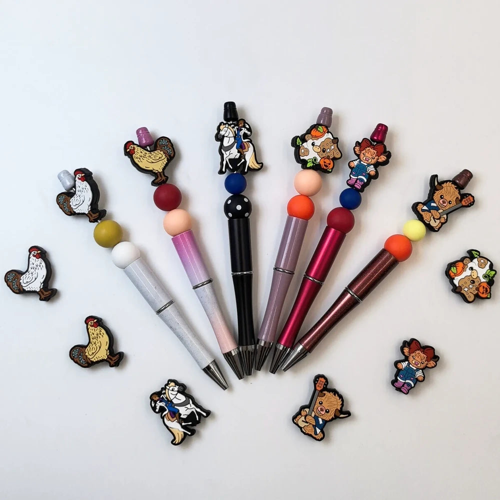 Flatback Silicone Focal Beads for DIY Pens Keychains Bracelet