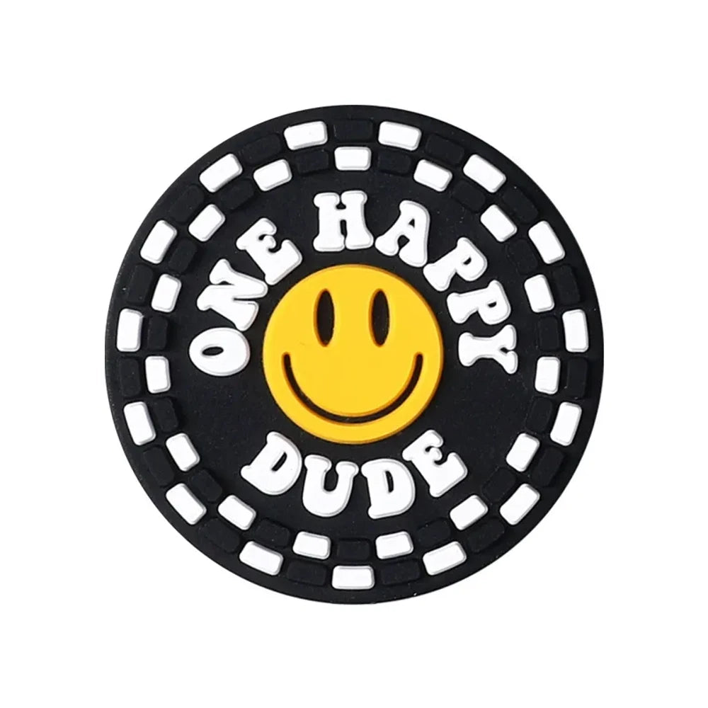 Flatback Smiley Face Silicone Focal Beads for DIY Pens Keychains