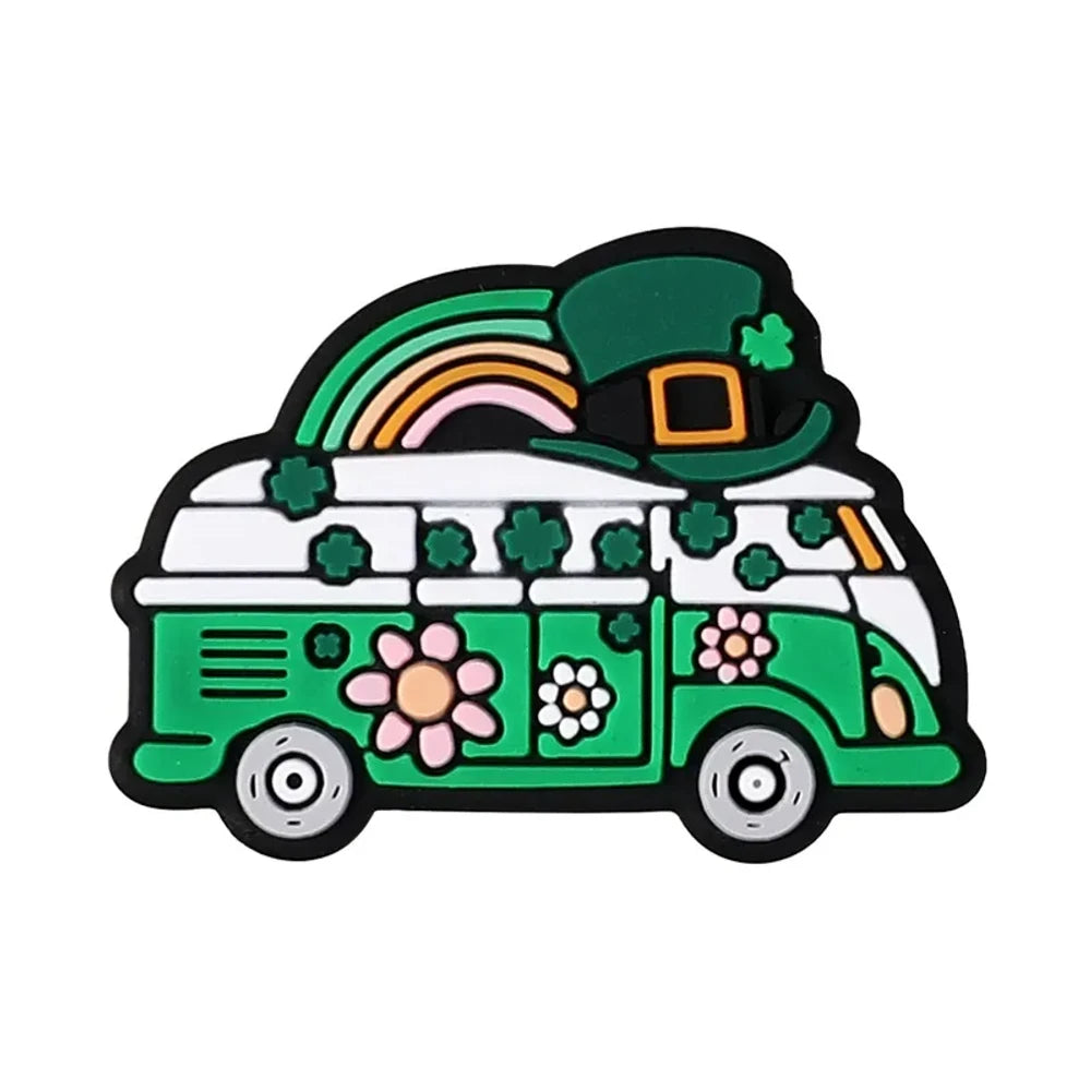 Flatback St. Patrick's Day Silicone Focal Beads for DIY Pens Keychains