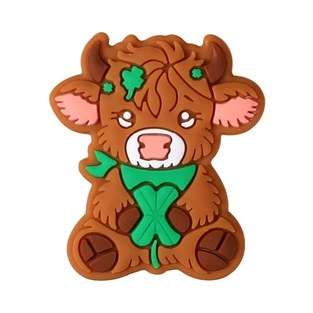 Flatback St. Patrick's Day Silicone Focal Beads for DIY Pens Keychains