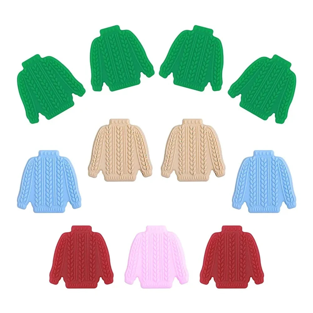 Flatback Sweater Silicone Focal Beads for DIY Pens Keychains