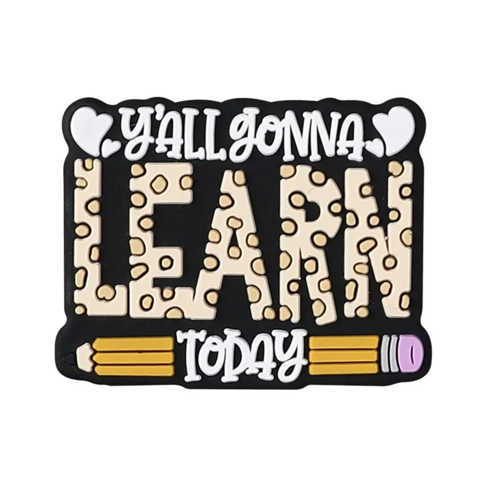 Flatback Teacher Series Silicone Focal Beads for DIY Pens Keychains