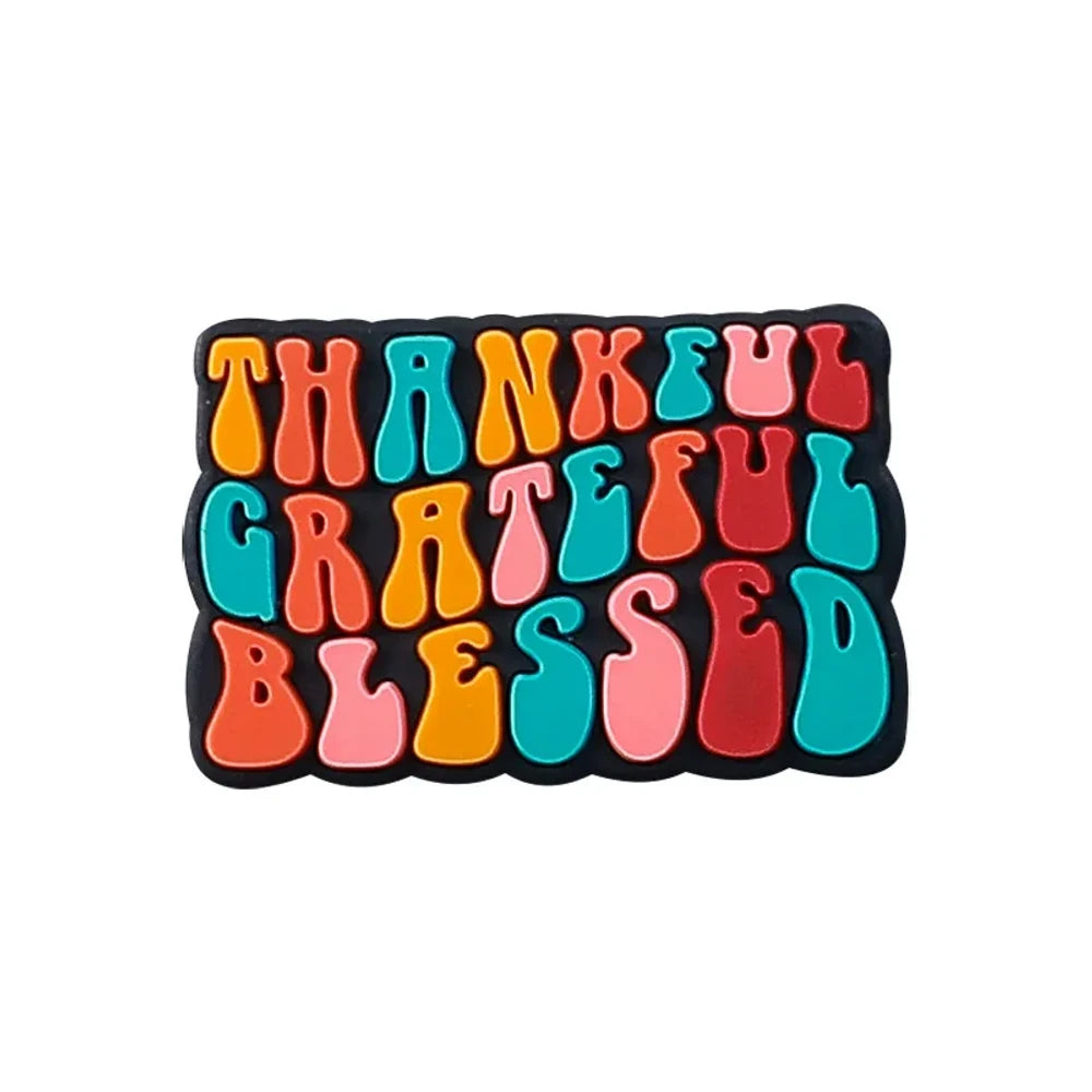 Flatback Thanksgiving Silicone Focal Beads for DIY Pens Keychains