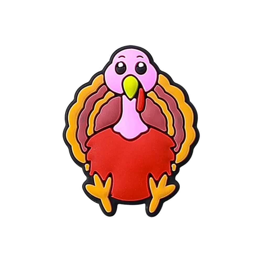 Flatback Thanksgiving Silicone Focal Beads for DIY Pens Keychains