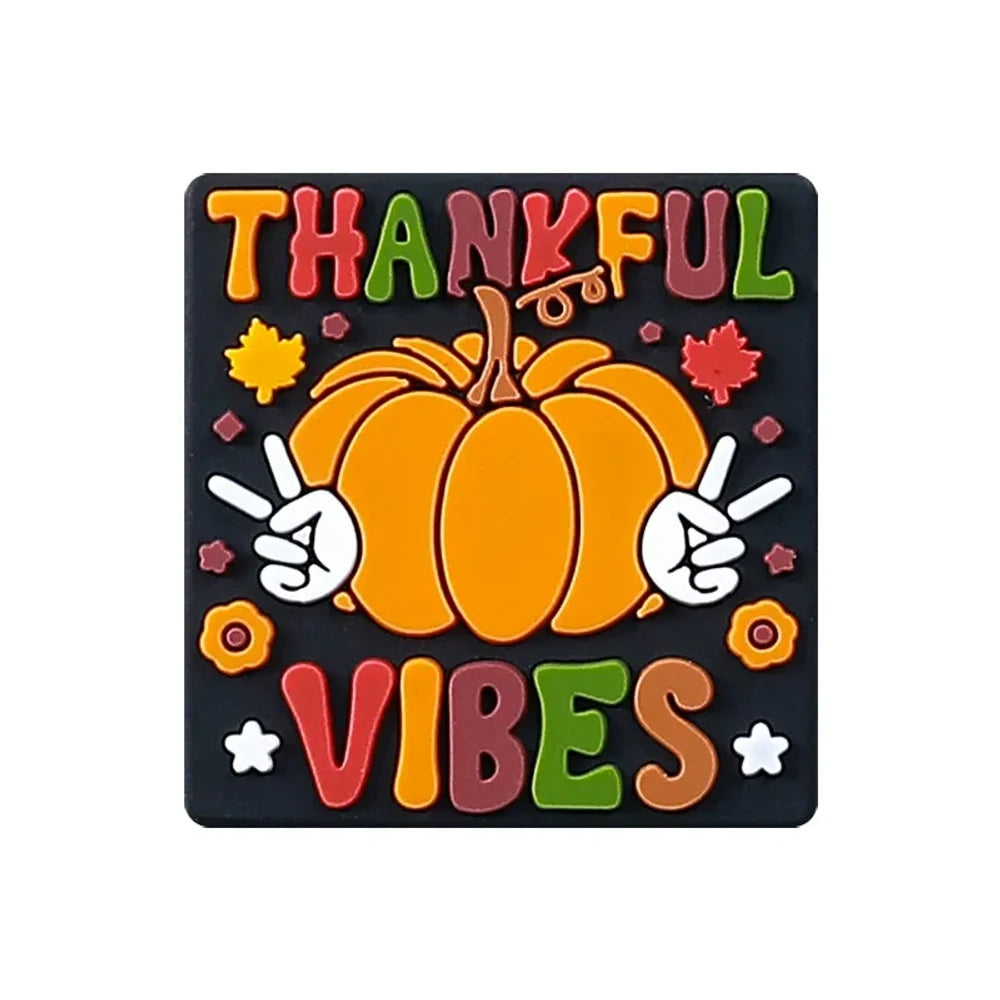 Flatback Thanksgiving Silicone Focal Beads for DIY Pens Keychains