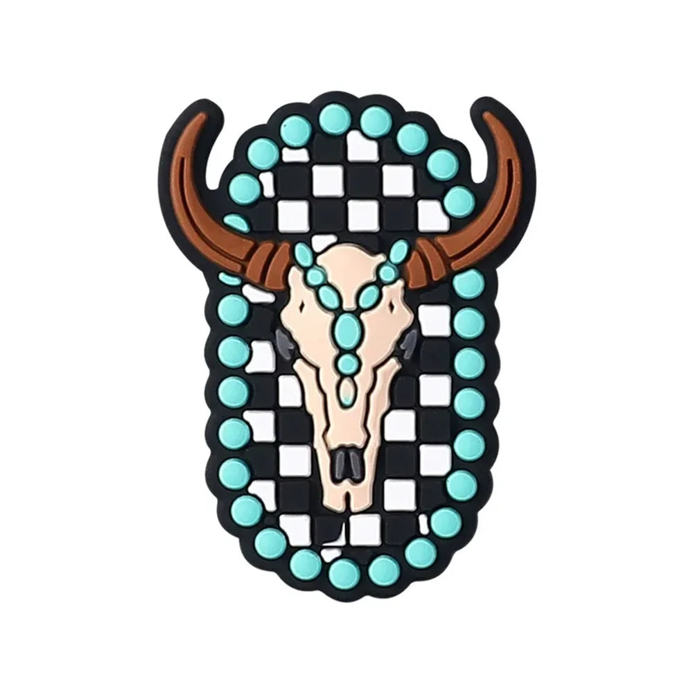 Flatback Turquoise Silicone Focal Beads for DIY Pens Keychains