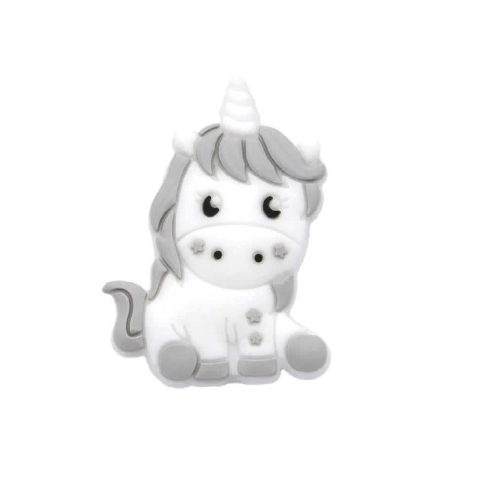 Flatback Unicorn Silicone Focal Bead | Beadable Pens Keychains Badge