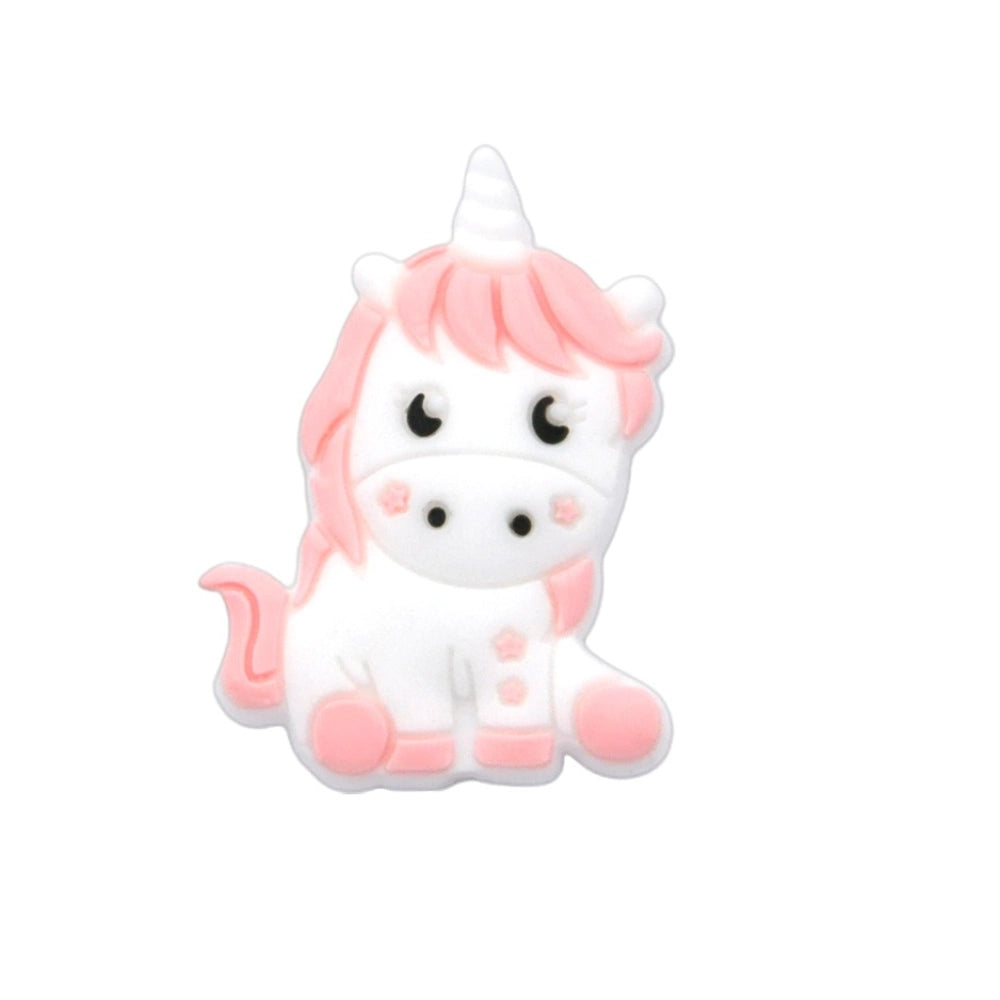 Flatback Unicorn Silicone Focal Bead | Beadable Pens Keychains Badge