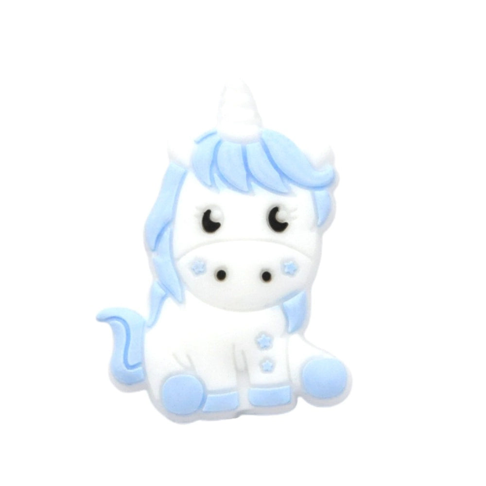 Flatback Unicorn Silicone Focal Bead | Beadable Pens Keychains Badge