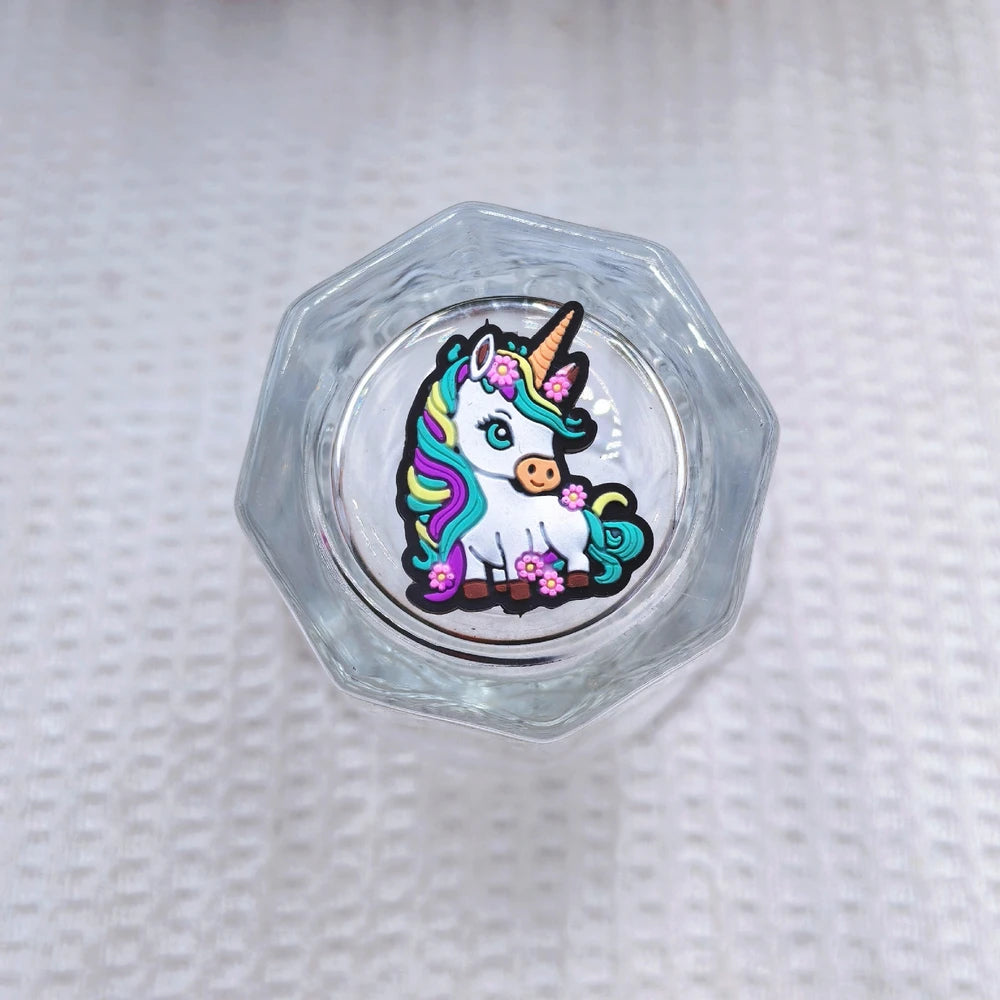 Flatback Unicorn Silicone Focal Beads for DIY Pens Bracelet Keychains