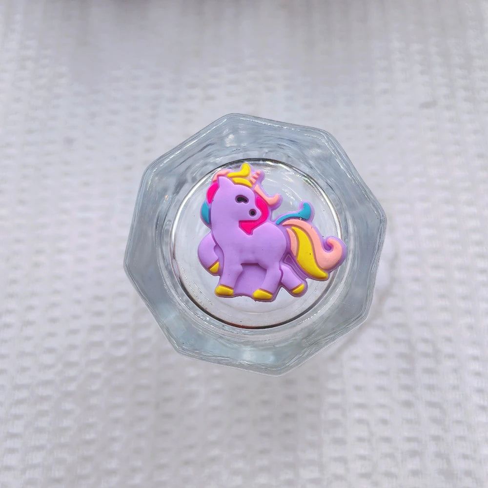 Flatback Unicorn Silicone Focal Beads for DIY Pens Bracelet Keychains