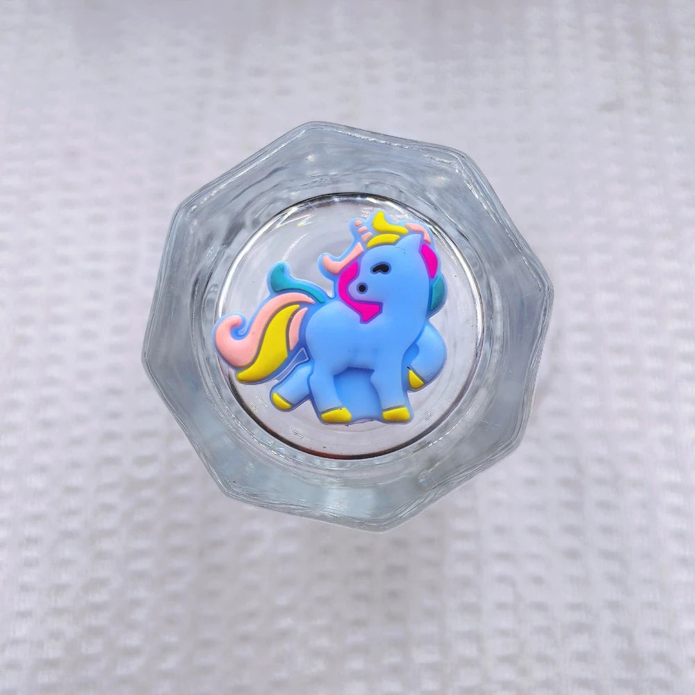 Flatback Unicorn Silicone Focal Beads for DIY Pens Bracelet Keychains
