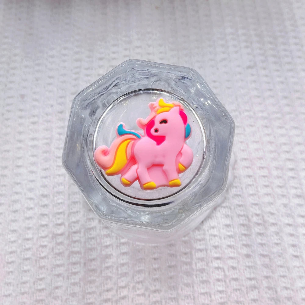 Flatback Unicorn Silicone Focal Beads for DIY Pens Bracelet Keychains