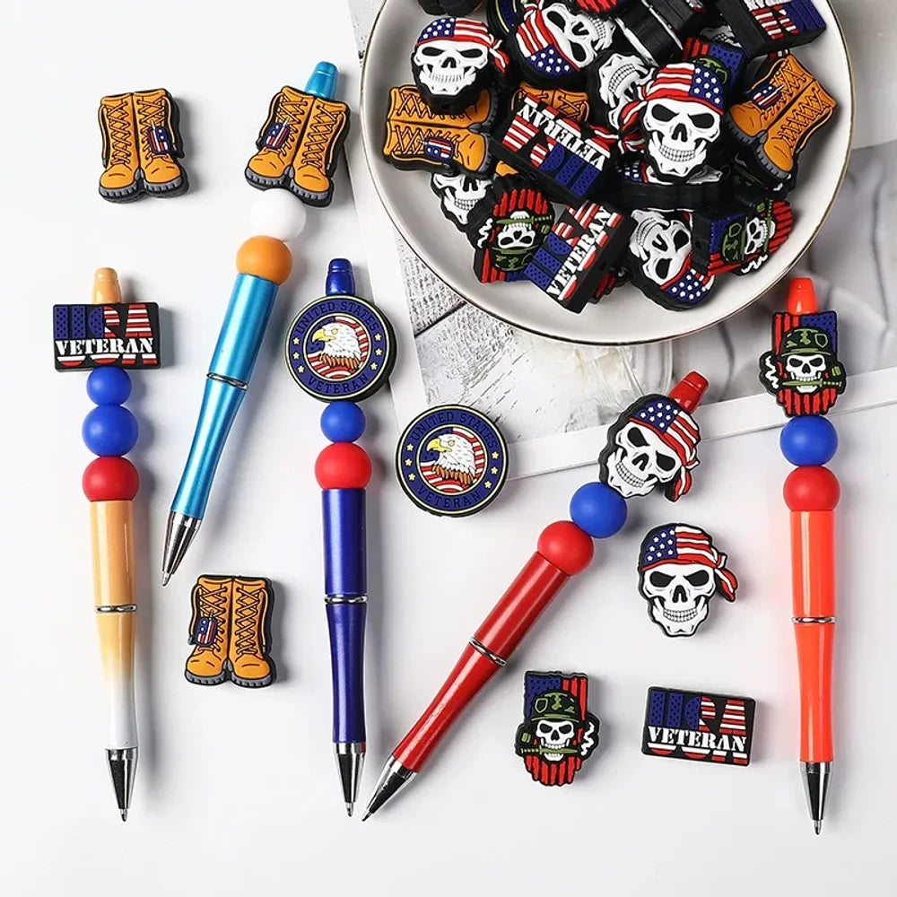 Flatback USA Silicone Focal Beads for DIY Pens Bracelet