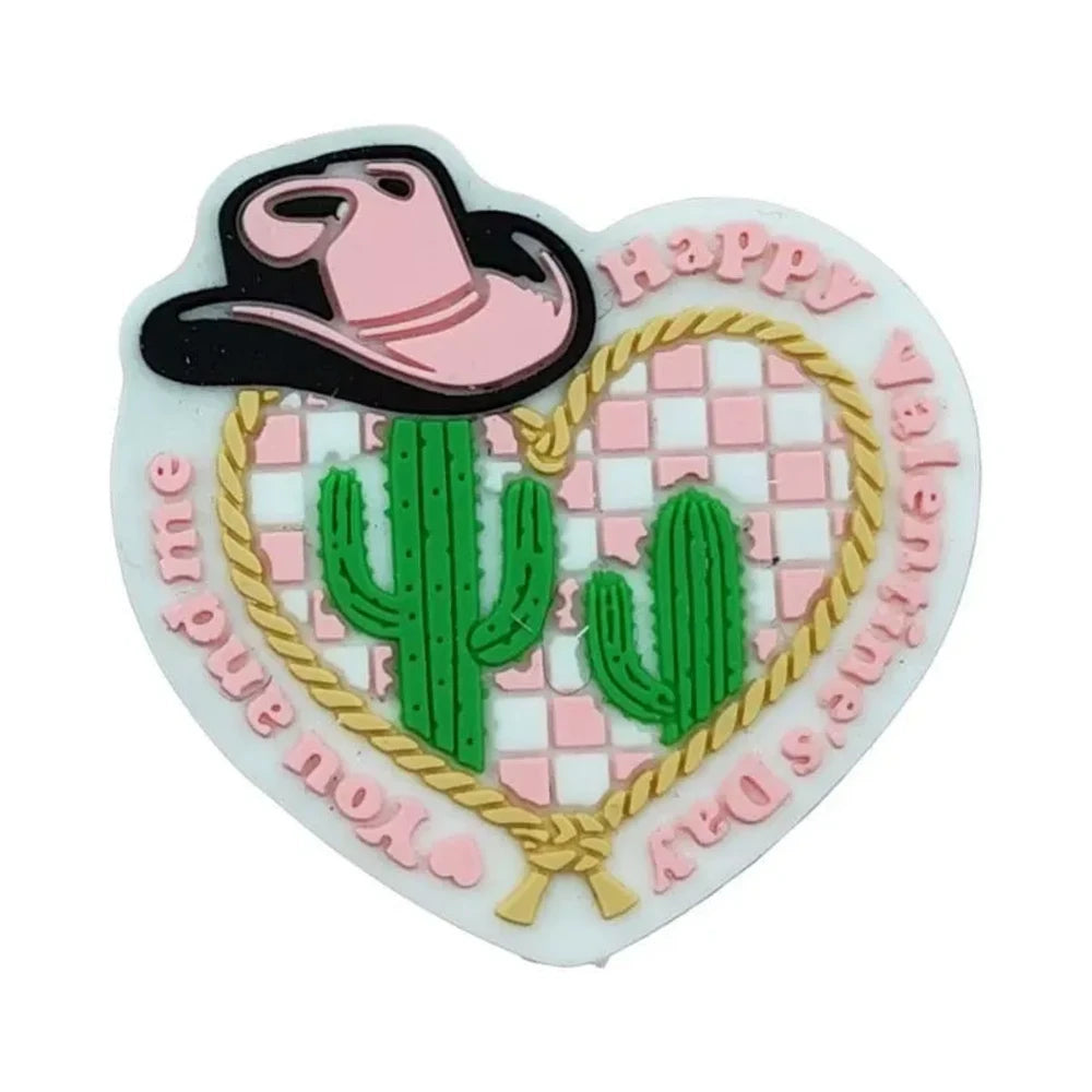 Flatback Valentine's Day Silicone Focal Beads for DIY Keychains Bracelet Pens