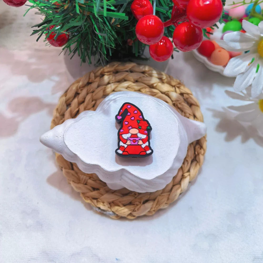 Flatback Valentine's Day Series Silicone Focal Beads for DIY Pens Bracelet Keychains