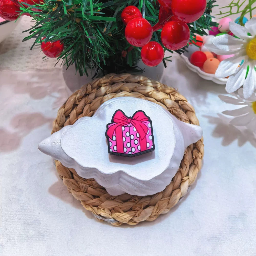 Flatback Valentine's Day Series Silicone Focal Beads for DIY Pens Bracelet Keychains