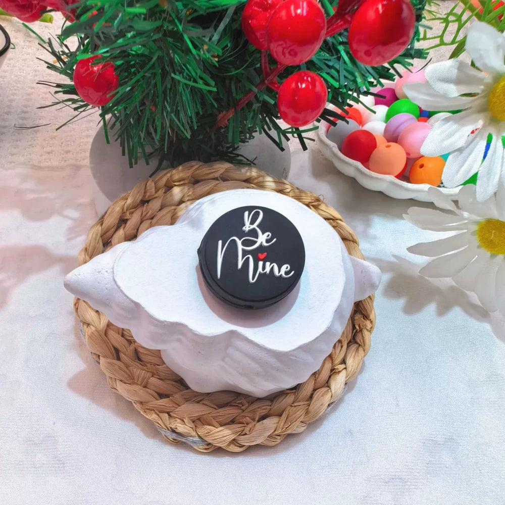 Flatback Valentine's Day Series Silicone Focal Beads for DIY Pens Bracelet Keychains