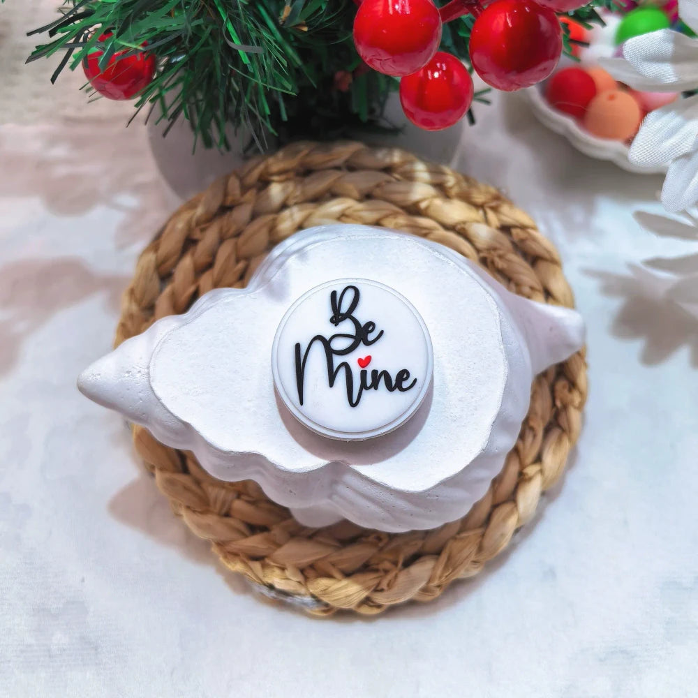 Flatback Valentine's Day Series Silicone Focal Beads for DIY Pens Bracelet Keychains