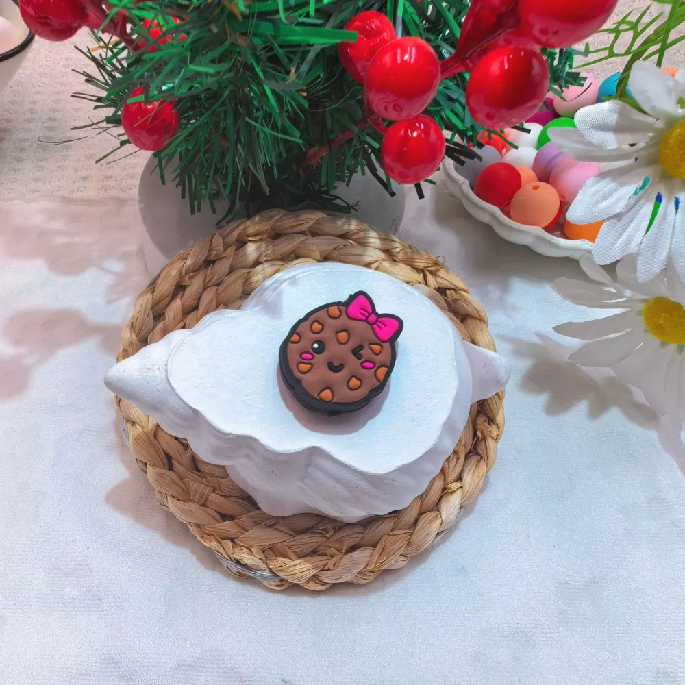 Flatback Valentine's Day Series Silicone Focal Beads for DIY Pens Bracelet Keychains