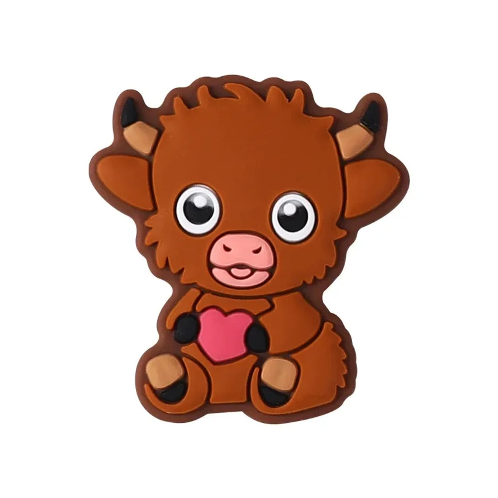 Flatback Valentine's Day Silicone Focal Beads for DIY Pens Keychains