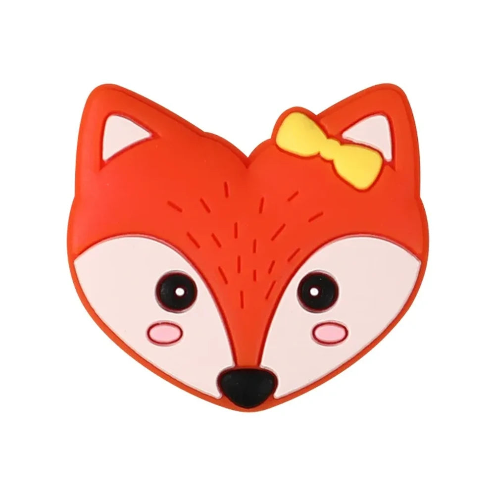 Flatback Valentine's Day Silicone Focal Beads for DIY Pens Keychains