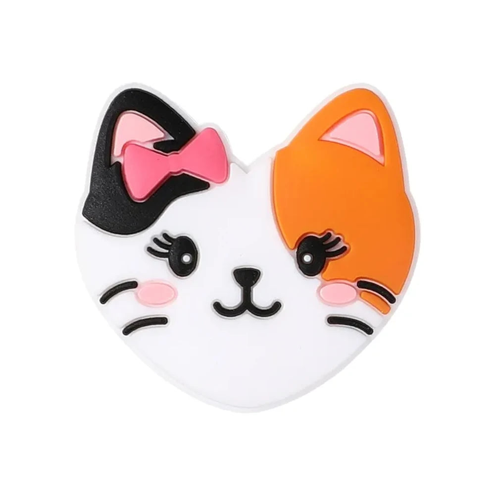 Flatback Valentine's Day Silicone Focal Beads for DIY Pens Keychains