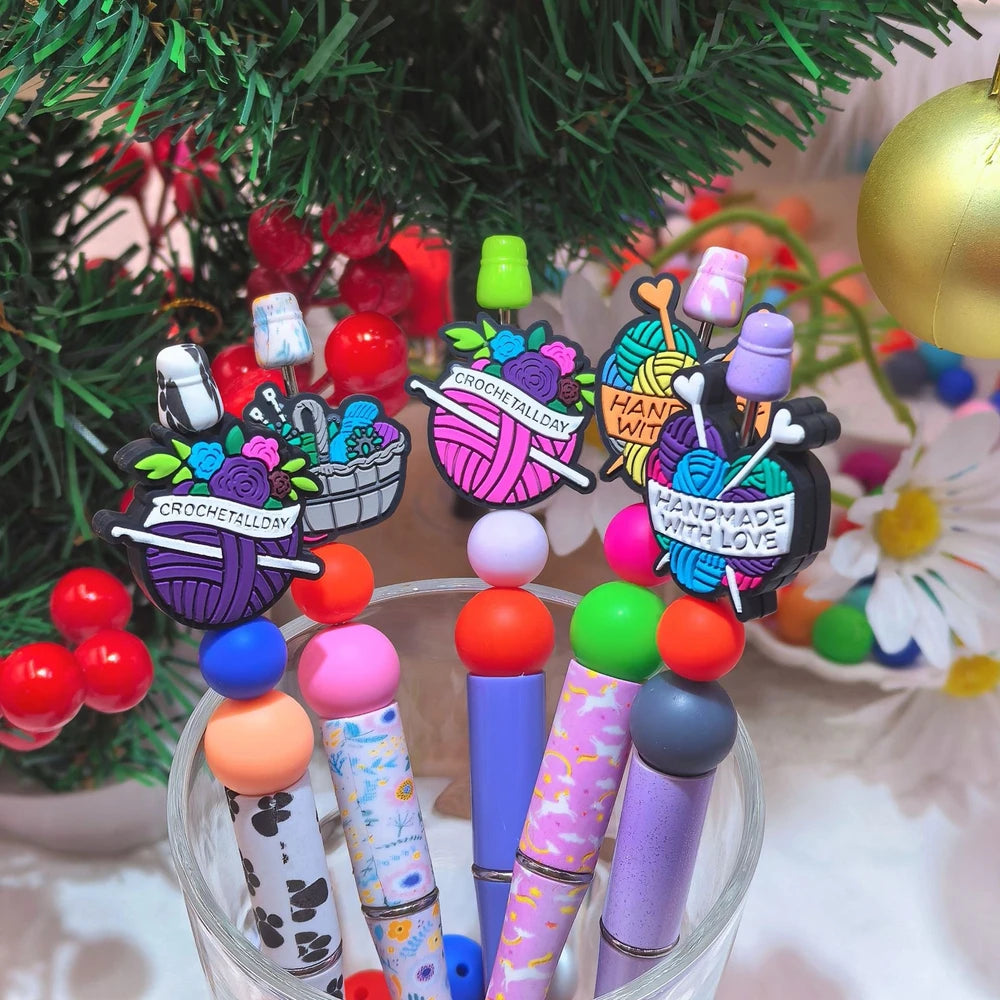 Flatback Yarn Series Silicone Focal Beads for DIY Pens Bracelet Keychains