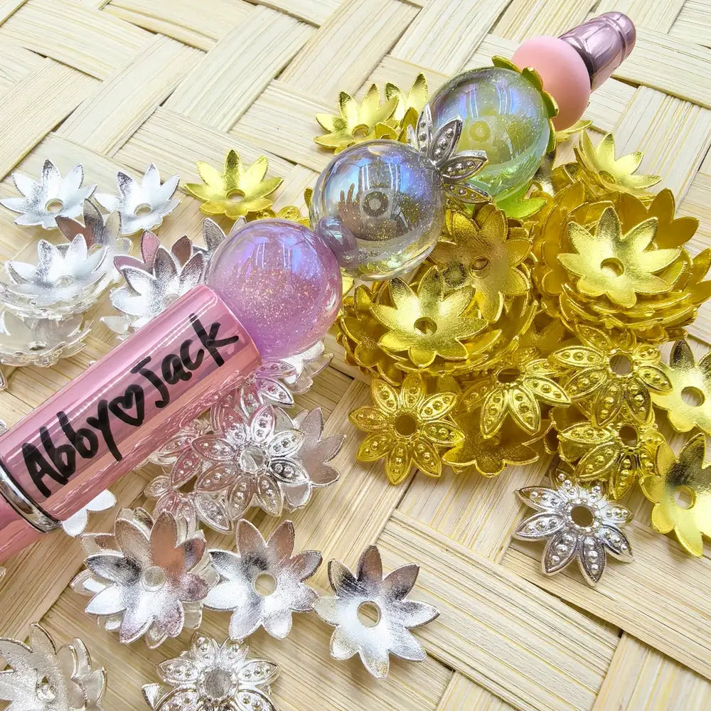 Flower Bead Caps Cages, 16MM