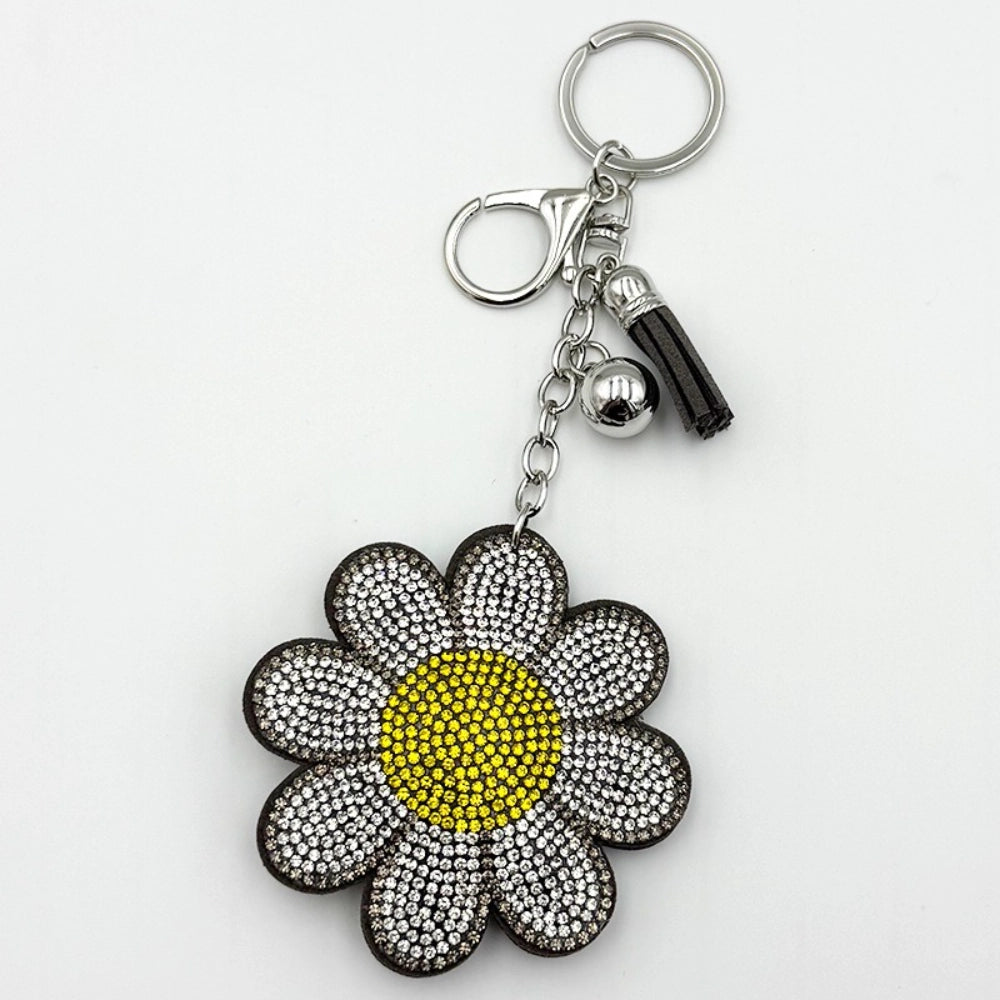 Flower Rhinestone Keychain for DIY