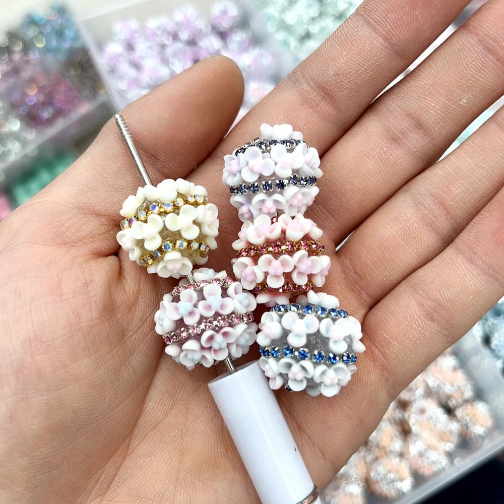 Flowers Rhinestone Chain Acrylic DIY Fancy Beads-Random Mixed