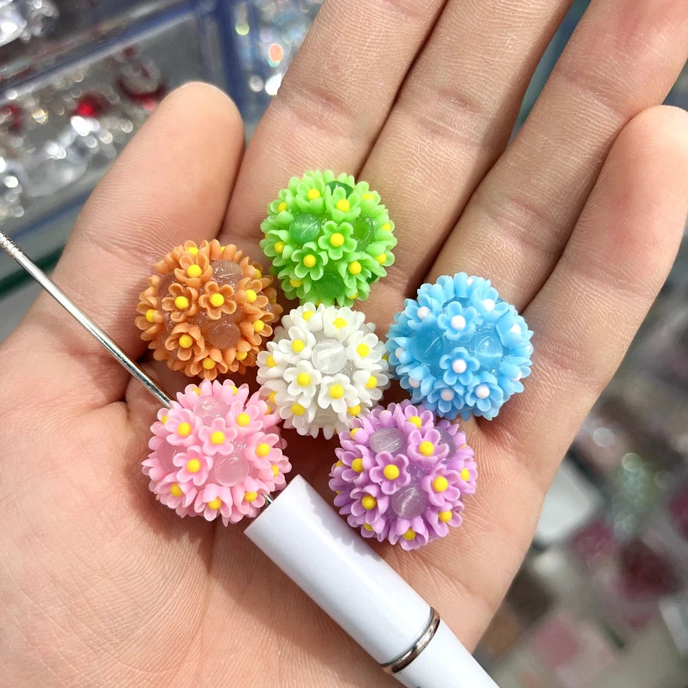 Flowers Rhinestone Acrylic DIY Fancy Beads-Random Mixed