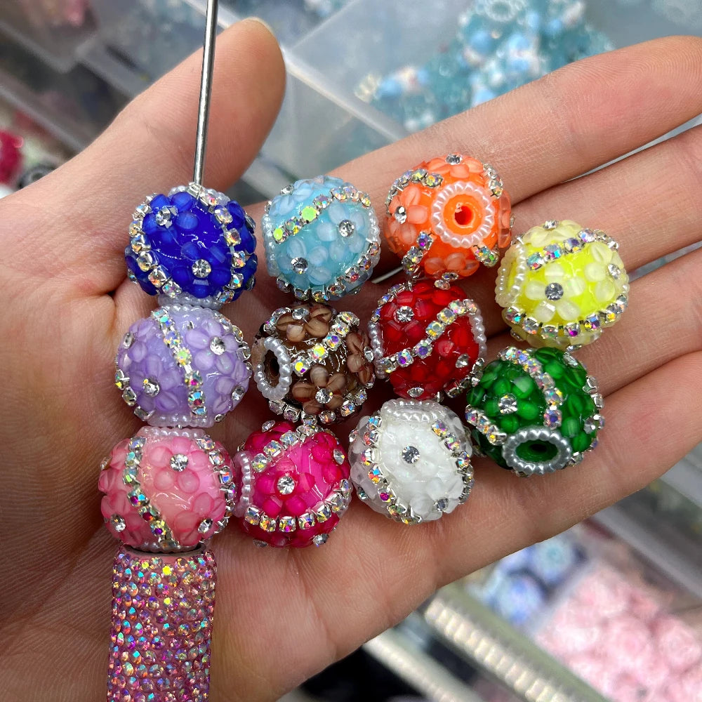 Flowers Rhinestone Chain Acrylic DIY Fancy Beads-Random Mixed