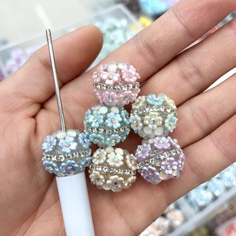 Flowers Rhinestone Chain Acrylic DIY Fancy Beads-Random Mixed